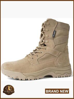 Women's 8-Inch Tactical Boots Lightweight Combat Work Shoes Side Vents